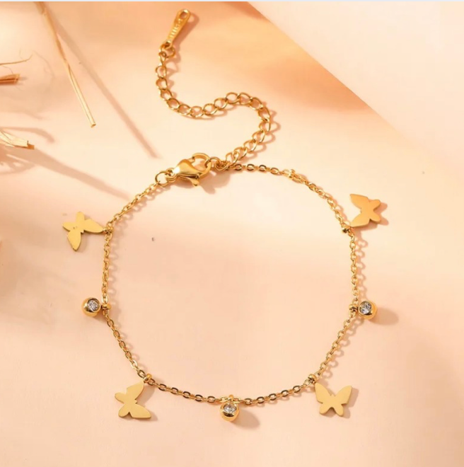 CHAINE DE CHEVILLE PAPILLON