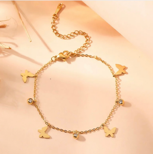 CHAINE DE CHEVILLE PAPILLON